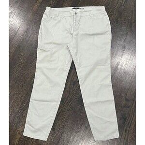 Lafayette 148 New York Pants Women's 16 Gray High Rise Cropped Mercer Stretch‎